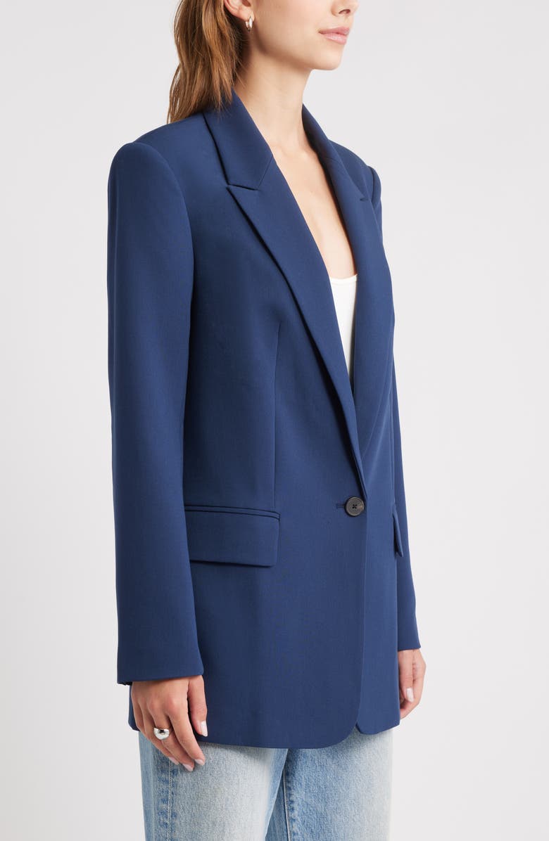 Open Edit The Icon Relaxed Blazer, Alternate, color, Navy Iris