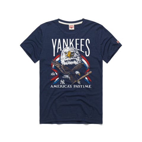 Men's Homage  Navy New York Yankees America's Pastime Tri-Blend T-Shirt
