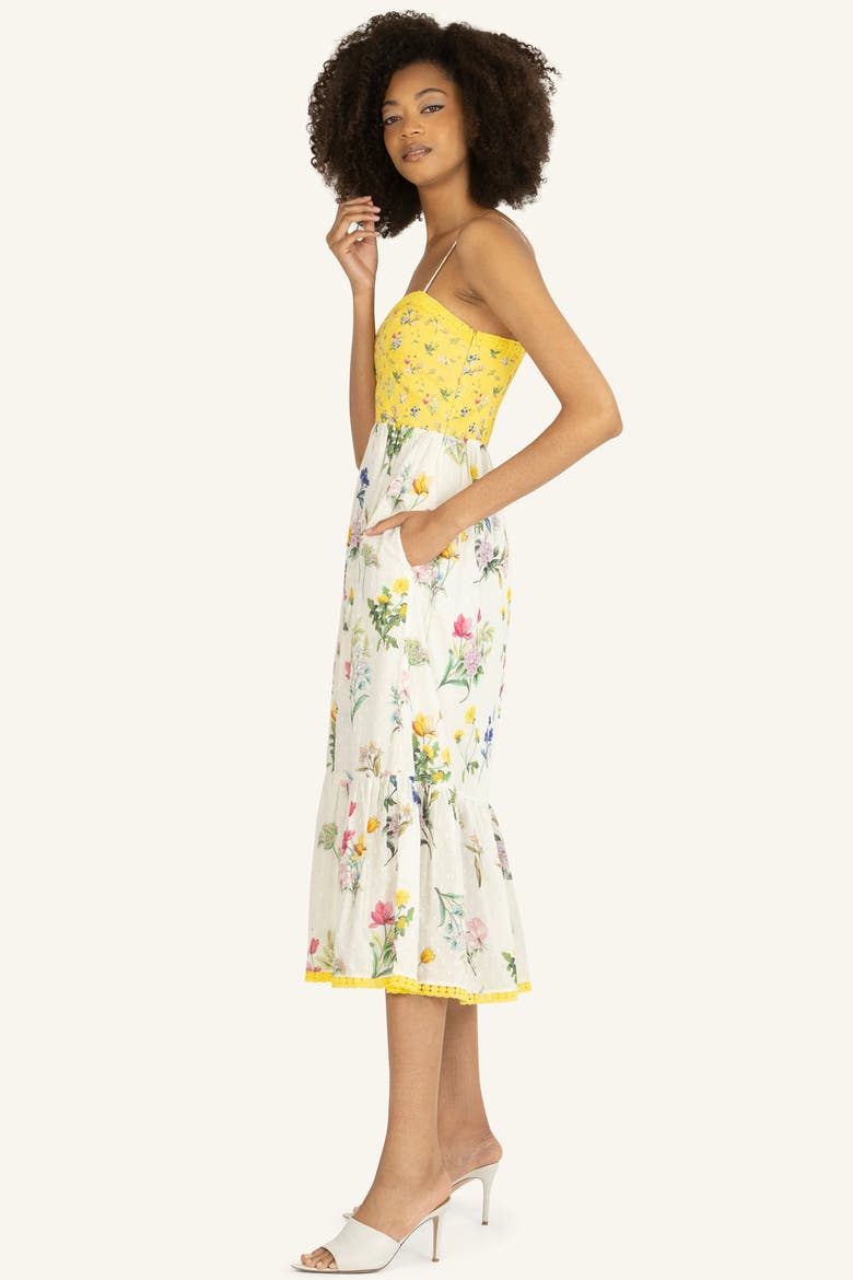 Finley Dress, Alternate, color, Yellow Vintage with Border