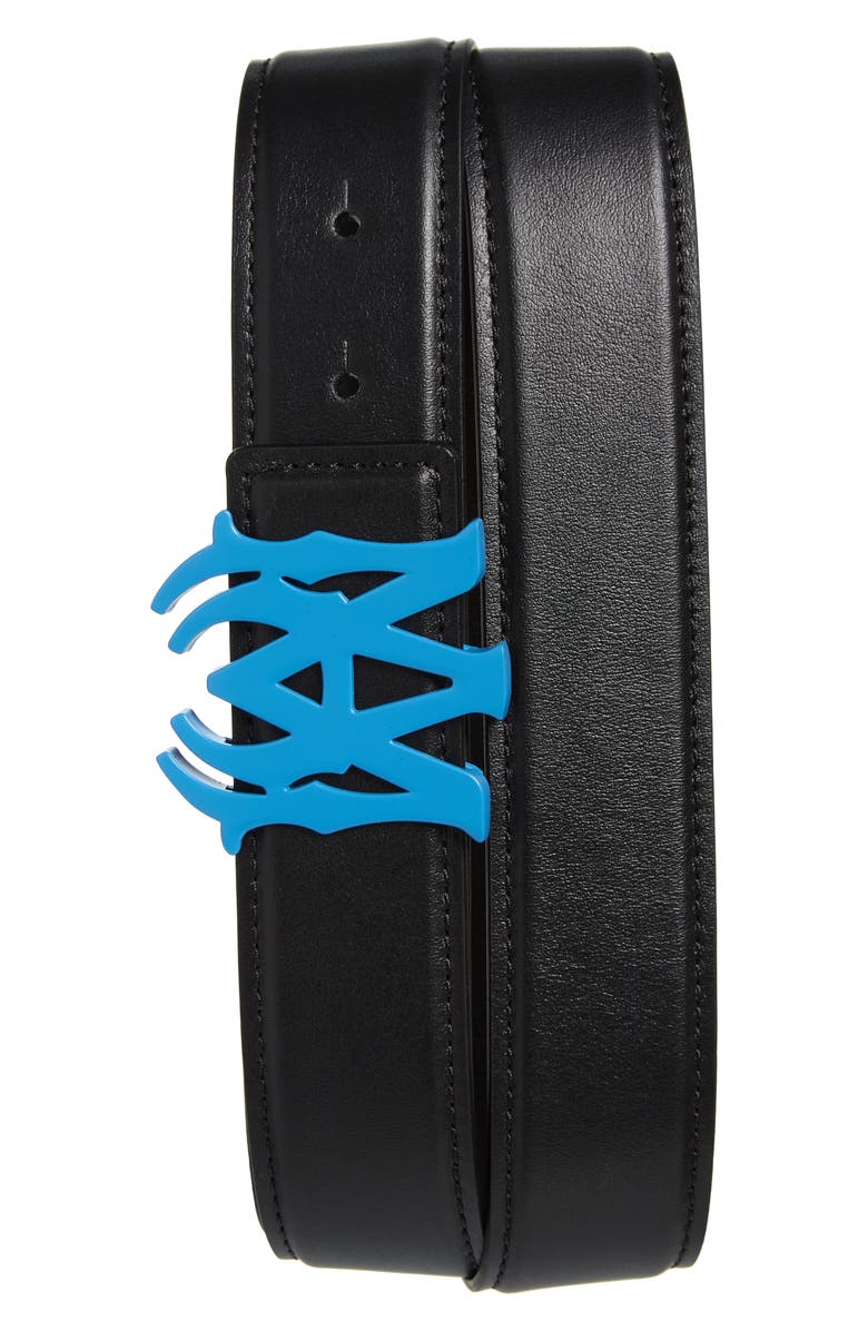 AMIRI Monogram Leather Belt, Main, color, 