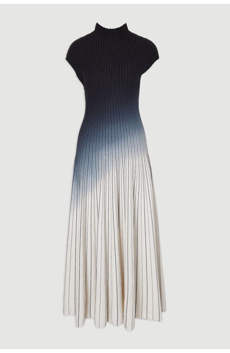 Karen Millen Dip Dye Detail Knitted Maxi Dress, Alternate, color, Navy