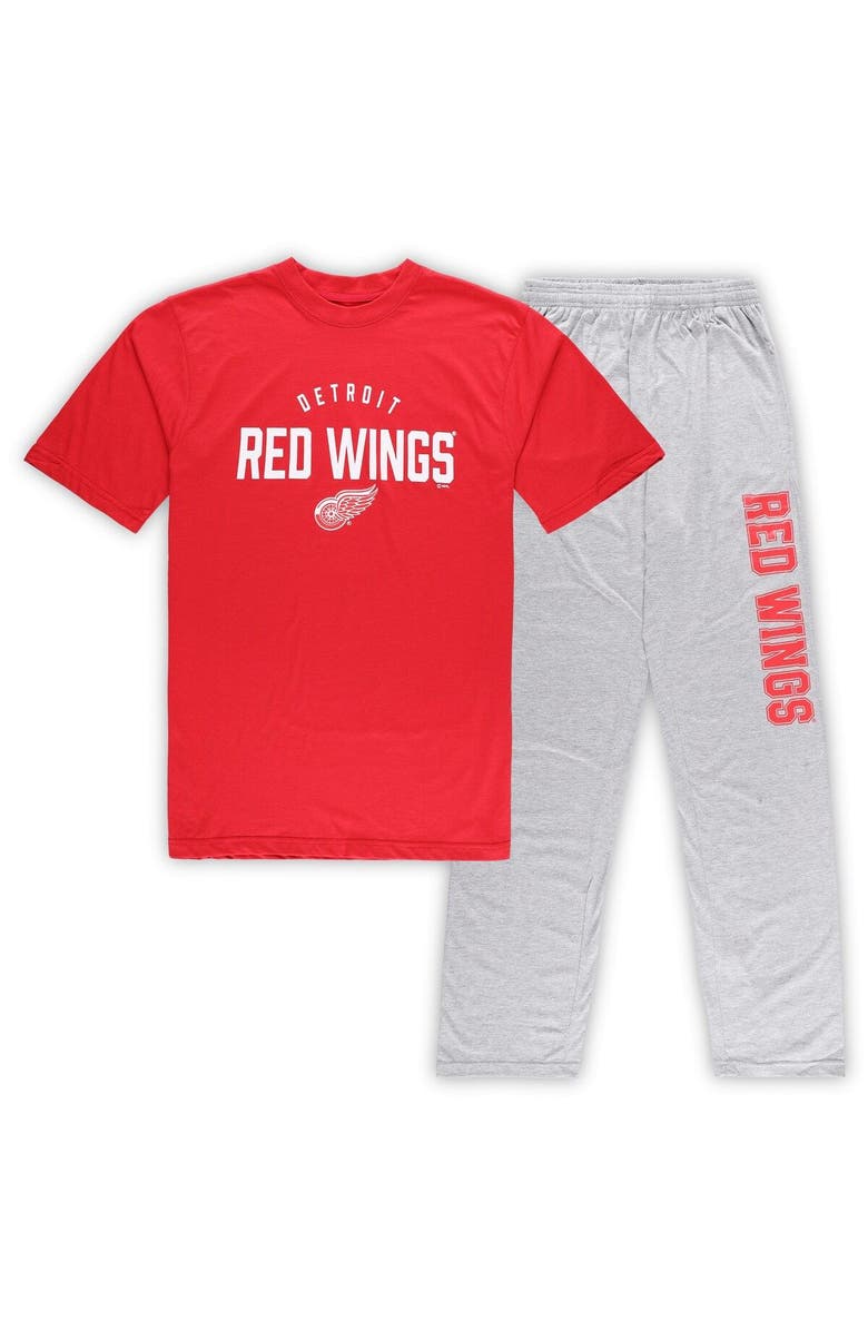 PROFILE Men's Detroit Red Wings Red/Heather Gray Big & Tall T-Shirt & Pants Lounge Set, Main, color, Red