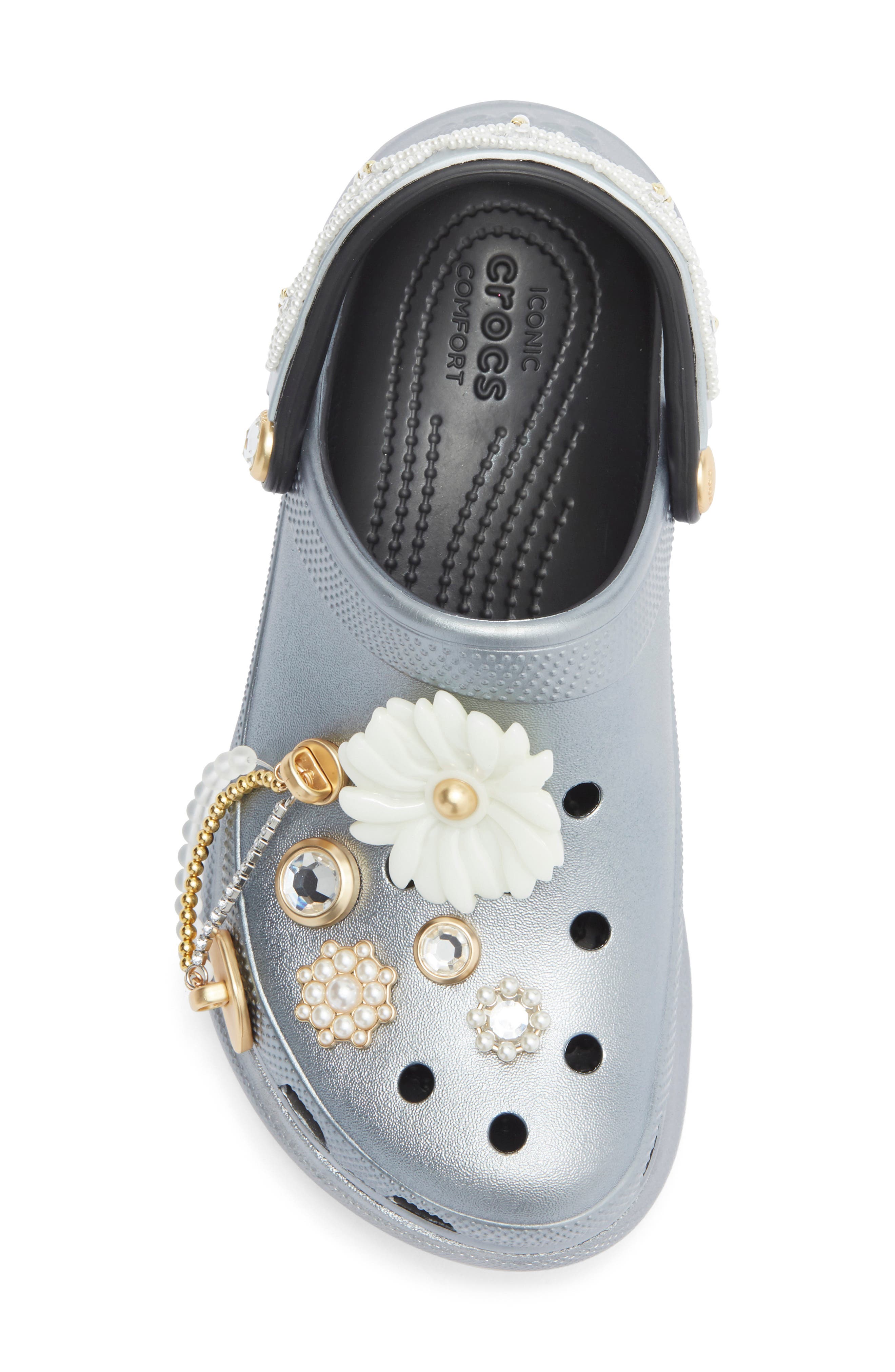 CROCS Bae Jewel Bedazzled Clog, Alternate, color, Black
