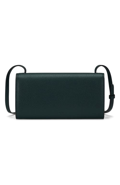 Oryany Mandy Leather Crossbody Wallet In Dark Green