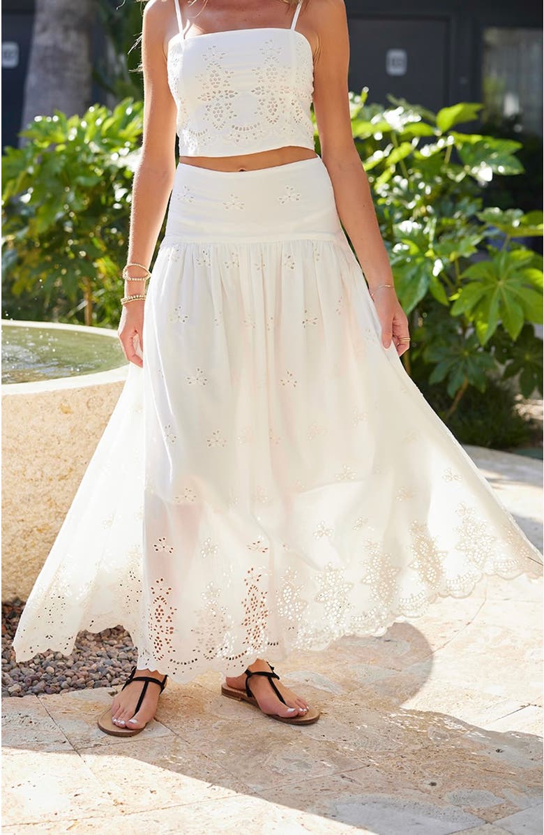 Bishop + Young Sorrento Maxi Skirt, Alternate, color, Embroidered Stripe