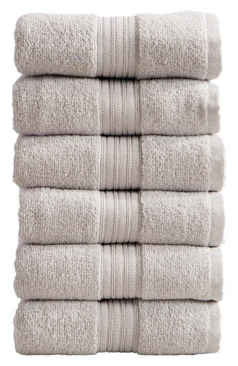 Quick-Dry Cotton 6-Pack Hand Towel Set