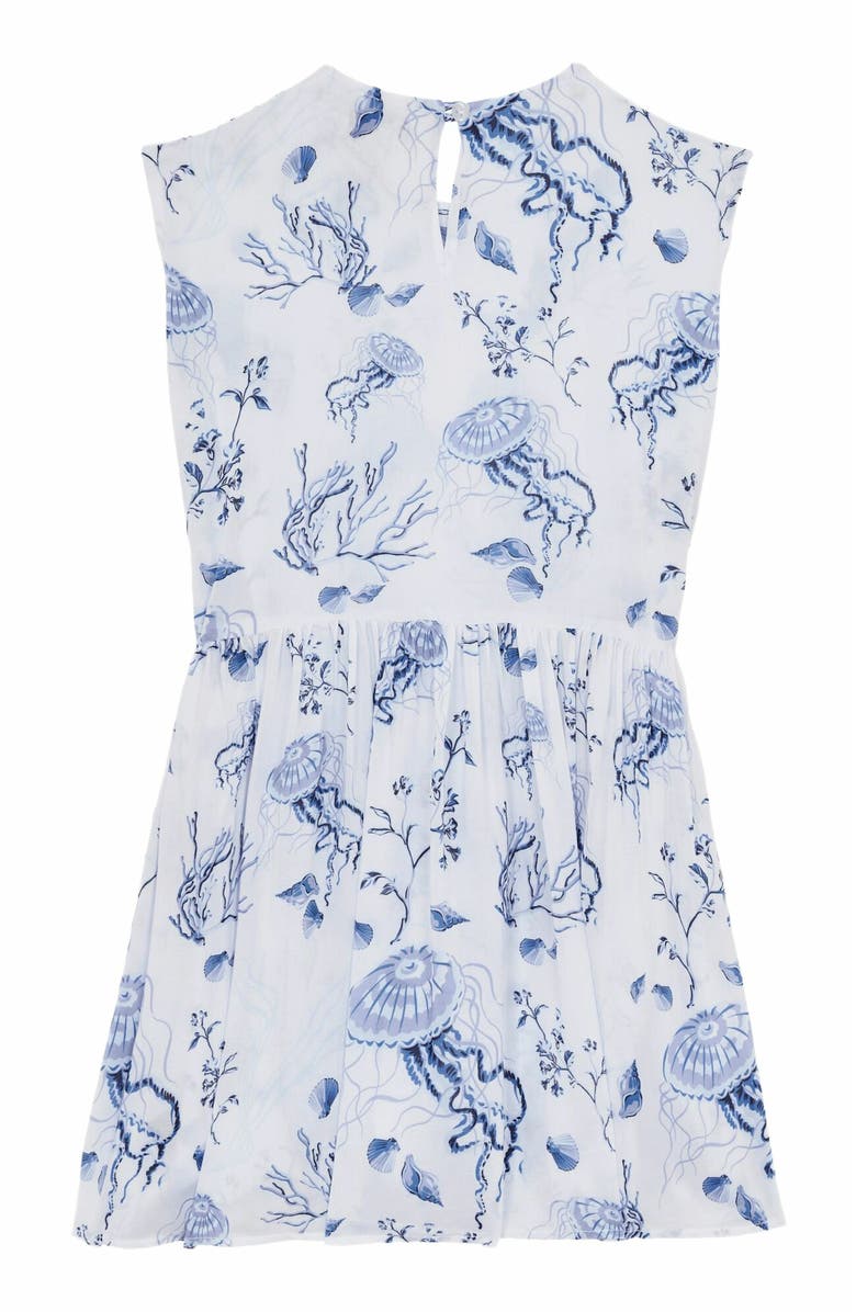 Vilebrequin Kids' Medusa and Shells Dress, Alternate, color, Blanc