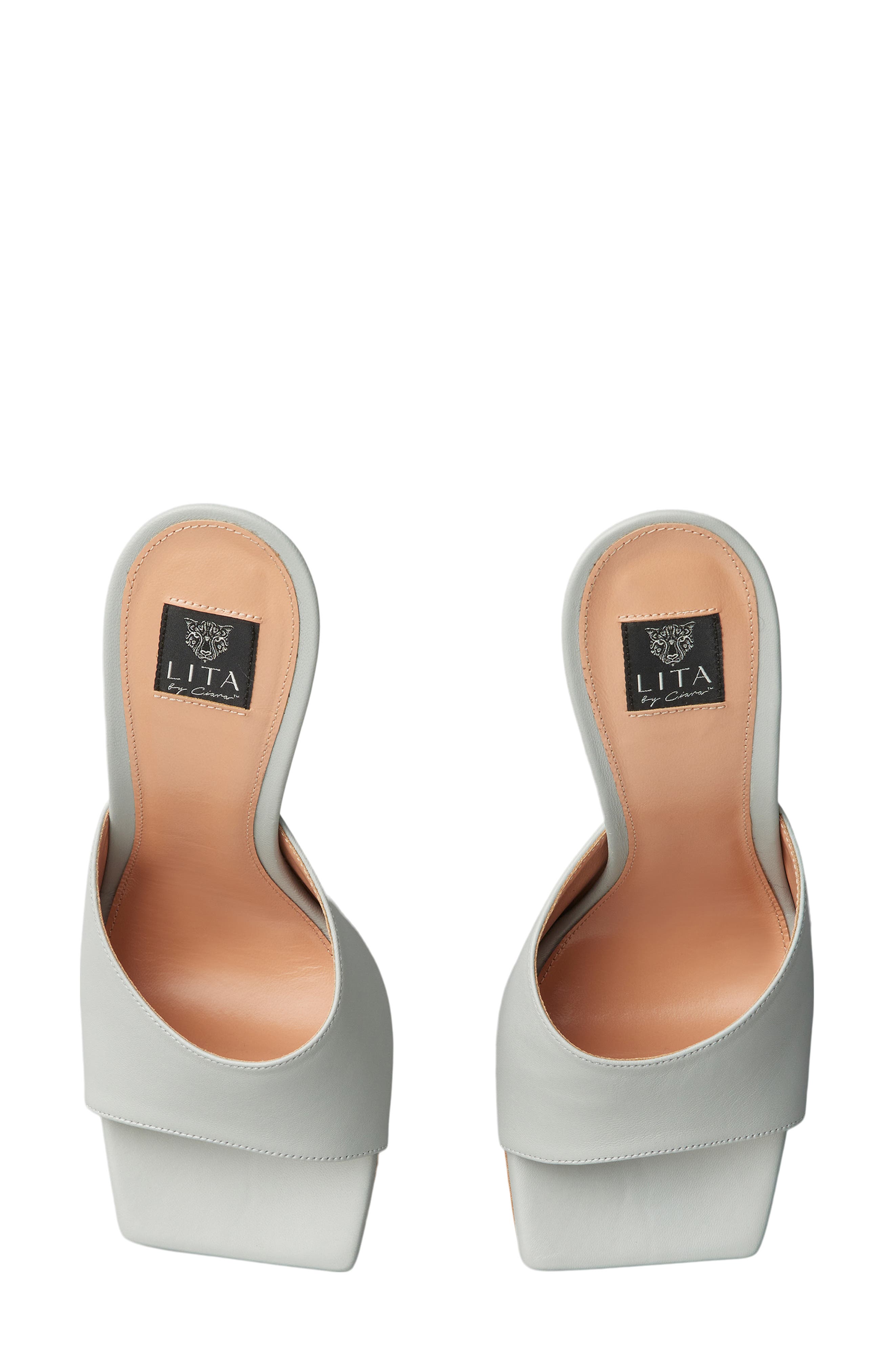 Solid Square Toe Slide Sandal, Alternate, color, GREY