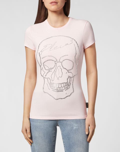 T-Shirt Sexy Pure With Crystals Women