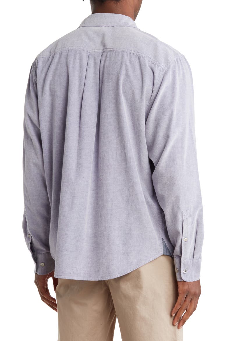 Sandwash Corduroy Button-Up Shirt, Alternate, color, PURPLE IRIS