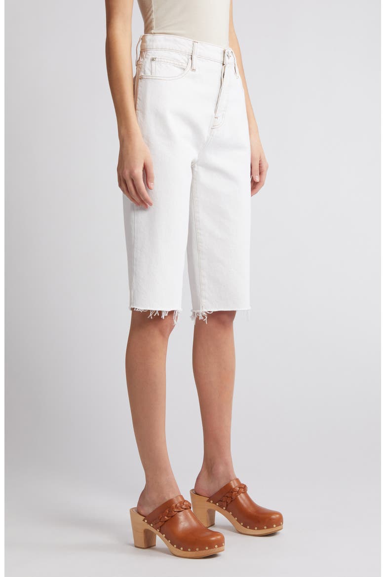 High Waist Raw Hem Denim Shorts, Alternate, color, AU NATURAL CLEAN