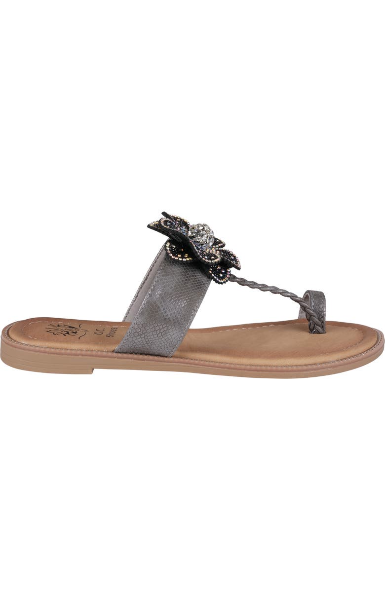 GOOD CHOICE NEW YORK Blossom Floral Sandal, Alternate, color, Black