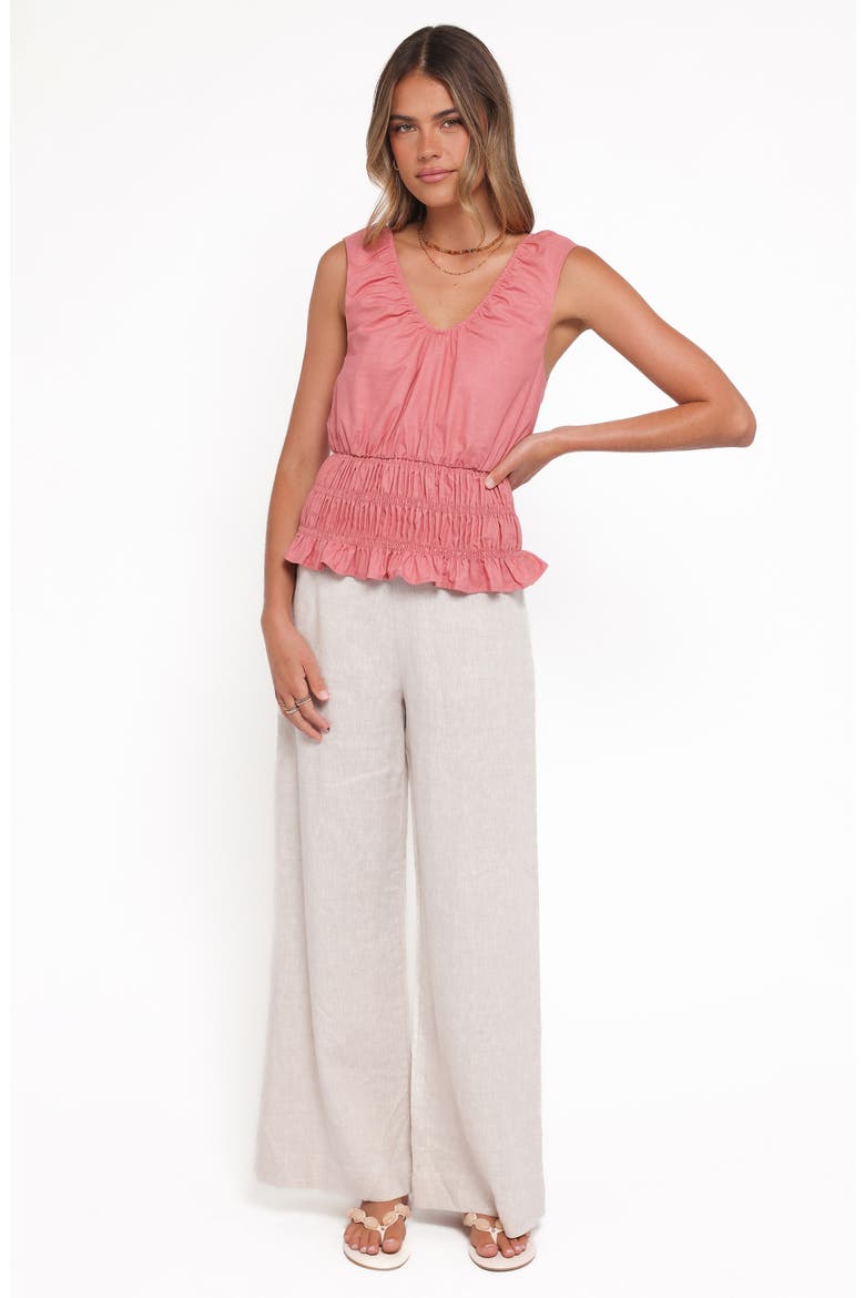 Lucilla Shirred Top, Alternate, color, PETAL PINK