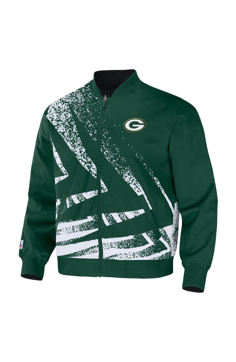 STAPLE Men's NFL x Staple Hunter Green Green Bay Packers Reversible Core Jacket, Alternate, color,
