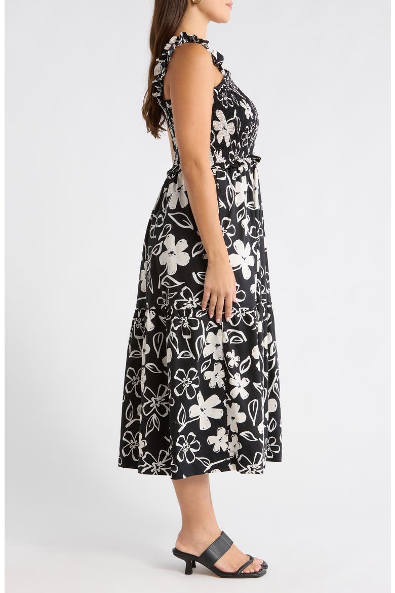 uo ember smocked midi dress Kianza Floral Ember Smocked Midi Dress (Women)