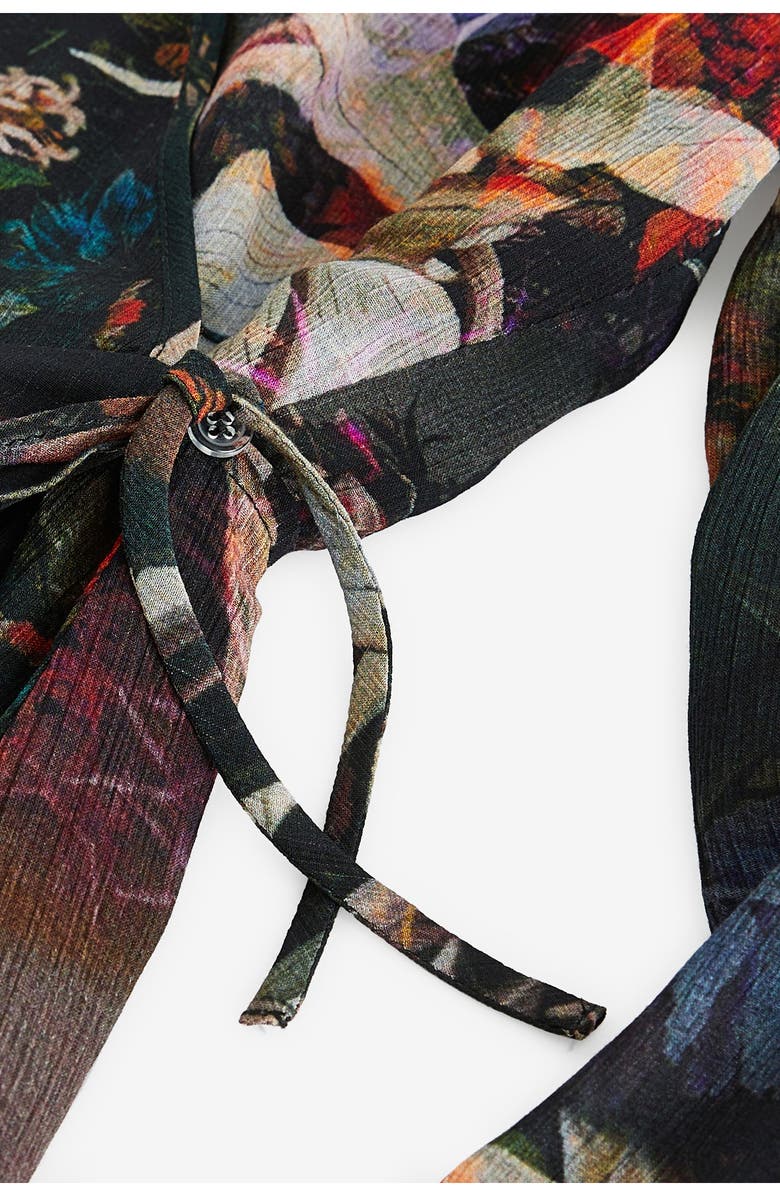 smALLSAINTS by ALLSAINTS Kids
 Floral Wrap Front Long Sleeve Dress, Alternate, color, 