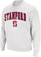 COLOSSEUM Men's Colosseum White Stanford Cardinal Arch & Logo Crew Neck Sweatshirt