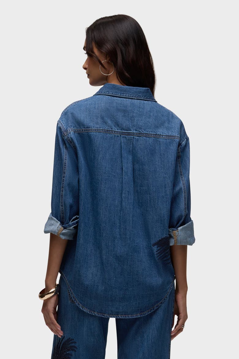 Oversized Button Down Shirt, Alternate, color, LA PALM