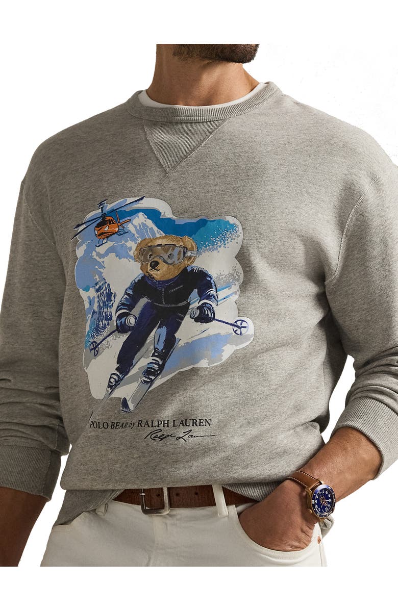 Polo Ralph Lauren Big & Tall Ski Bear Pullover, Alternate, color, Loft Heather
