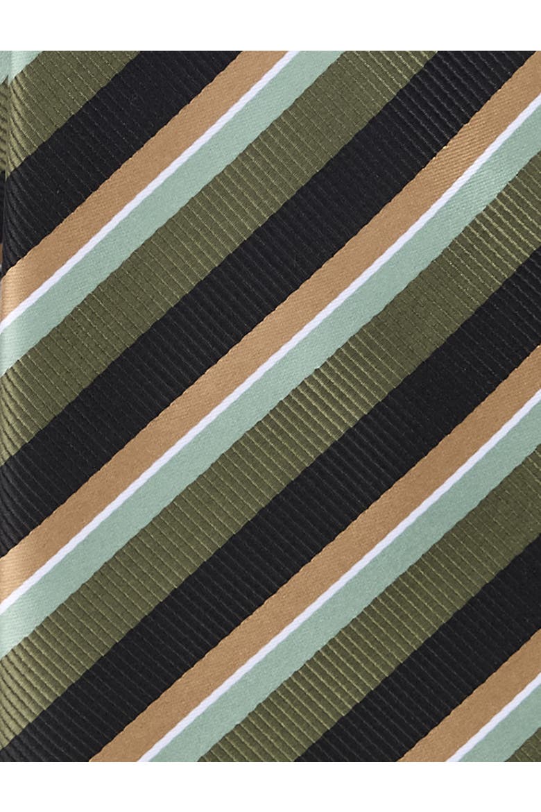 Big & Tall  Traditional Striped Tie, Alternate, color, OLIVE