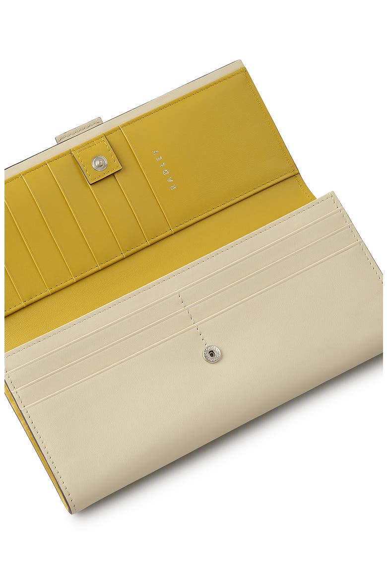 Sloane Large Leather Flapover Wallet, Alternate, color, SNOW
