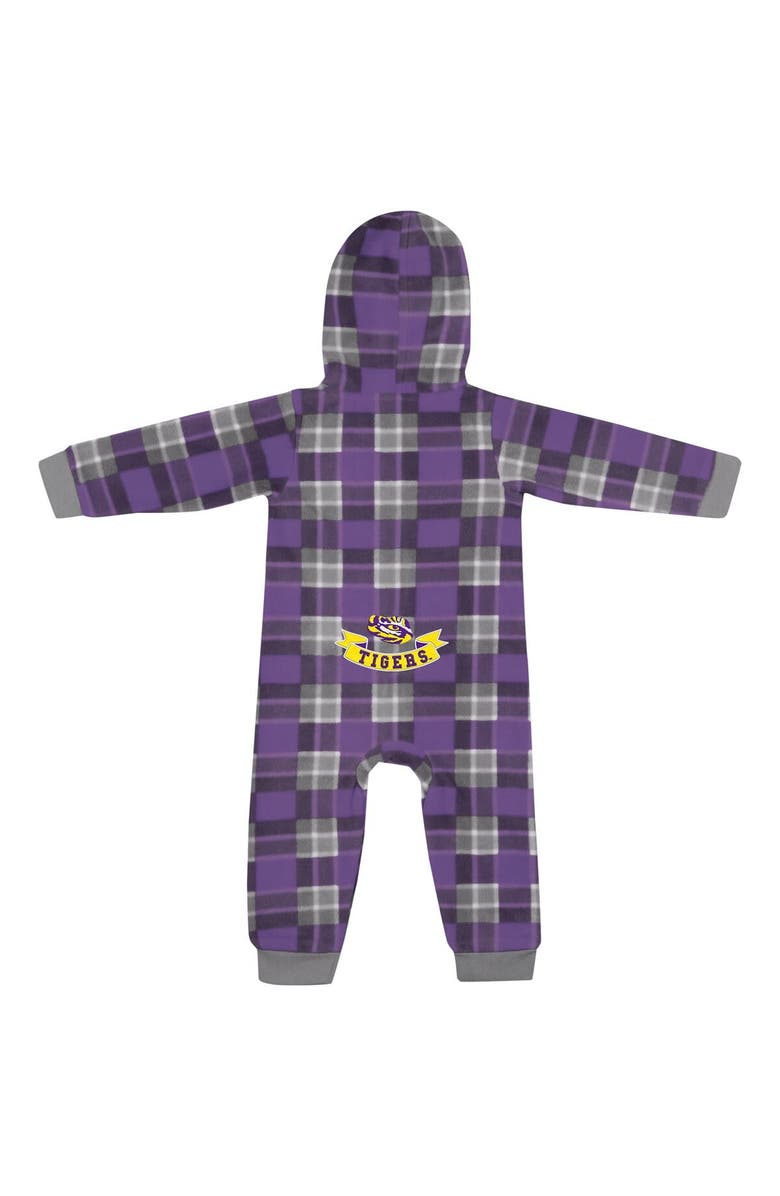 COLOSSEUM Infant Colosseum Purple LSU Tigers Full-Zip Plaid Hoodie Long Sleeve Jumper, Alternate, color, Purple