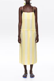 Bimba y Lola Straight Striped Linen Dress