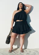 ELOQUII Flouncy Tiered Mini Skort