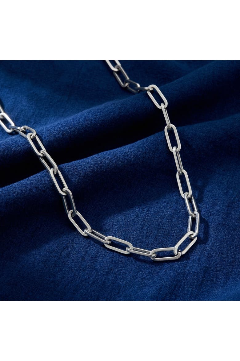 Yasmine 6mm Paperclip Anklet Silver Plated 10" Length, Alternate, color, Silver