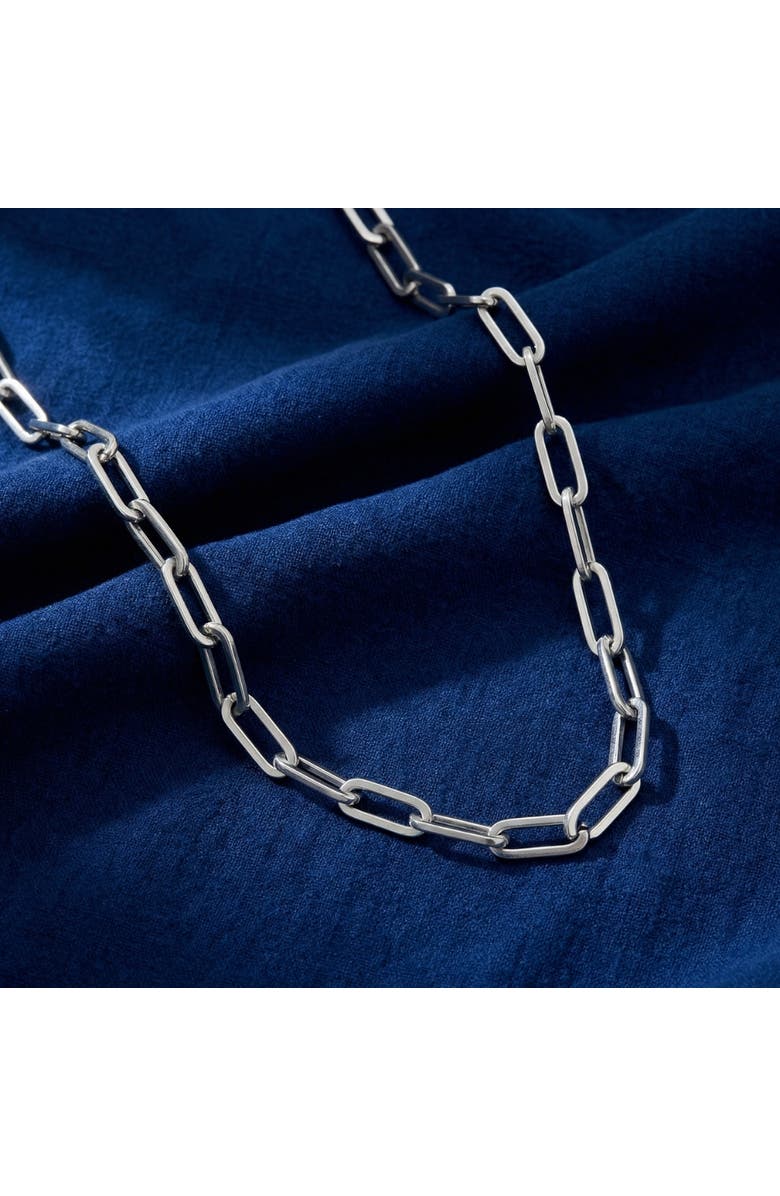 Bliss Diamond Yasmine 6mm Paperclip Anklet Silver Plated 10" Length, Alternate, color, Silver