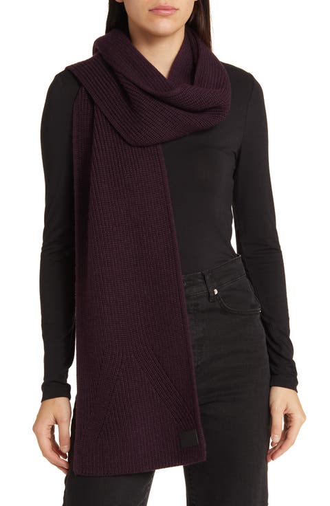 Traveling Rib Knit Scarf