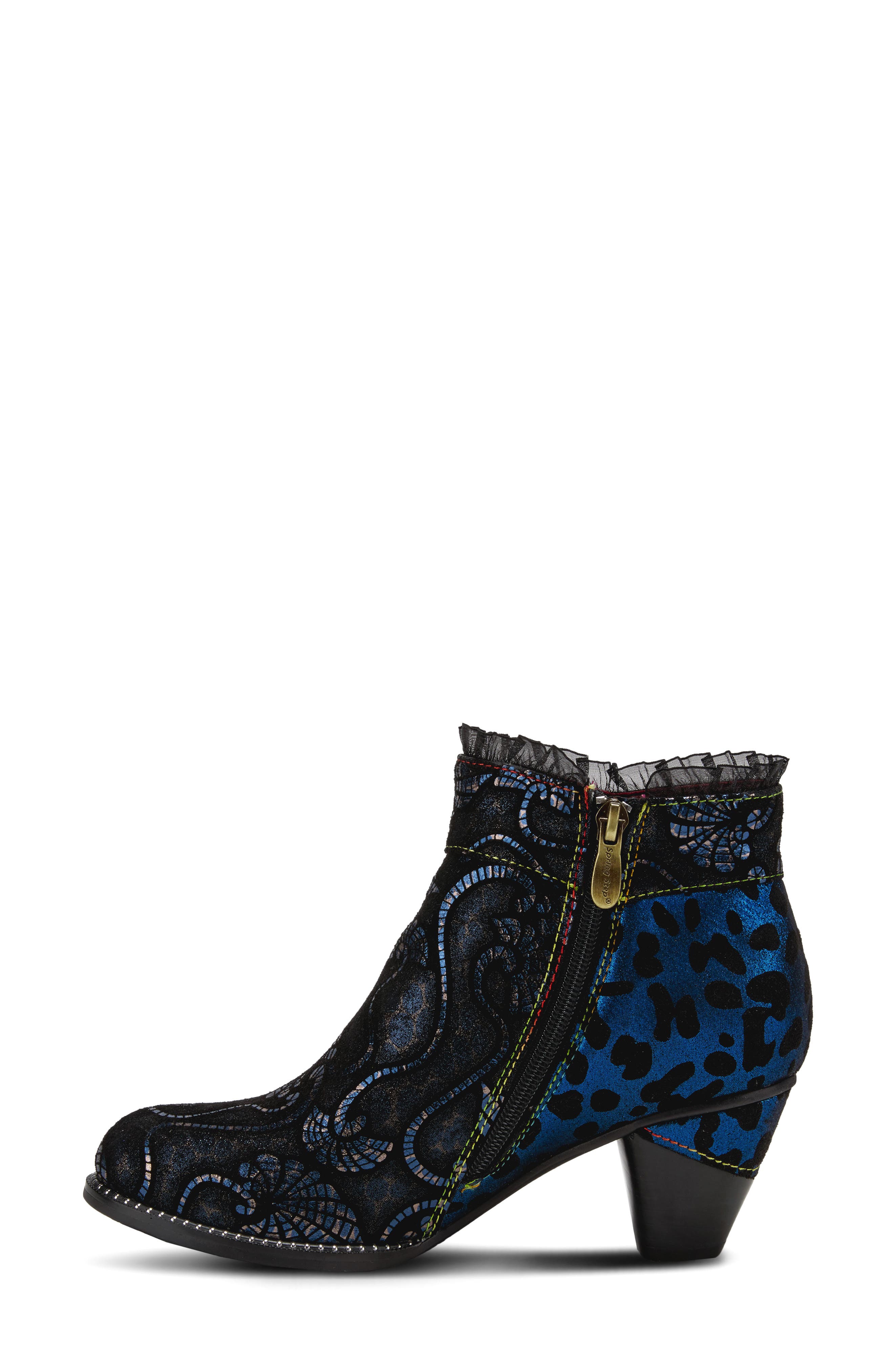 L'Artiste by Spring Step L'Artiste Dessa Bootie, Alternate, color, Navy Multi Suede