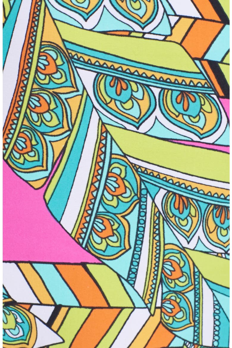 'Tuvalu' Print One-Piece Swimsuit, Alternate, color, FLAMINGO