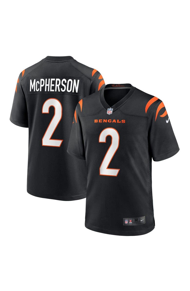 Nike Men's Nike Evan McPherson Black Cincinnati Bengals Team Game Jersey, Alternate, color, Black