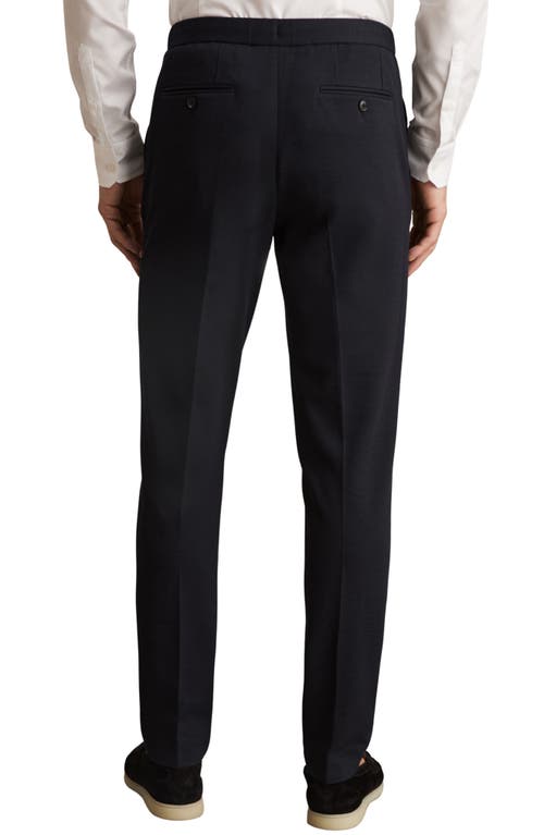 Reiss Barges Relaxed Fit Drawstring Pants In Black