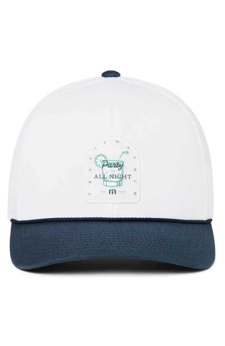 TravisMathew Beer Break Snapback Golf Hat, Alternate, color, White