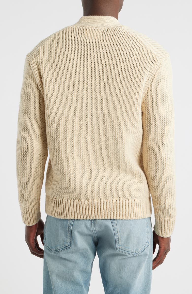 NN07 Mika 6620 Flower Embroidered Recycled Polyester Blend Cardigan, Alternate, color, Ecru