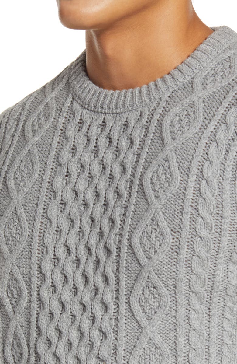 Outerknown Wool Blend Fisherman Sweater, Alternate, color, 