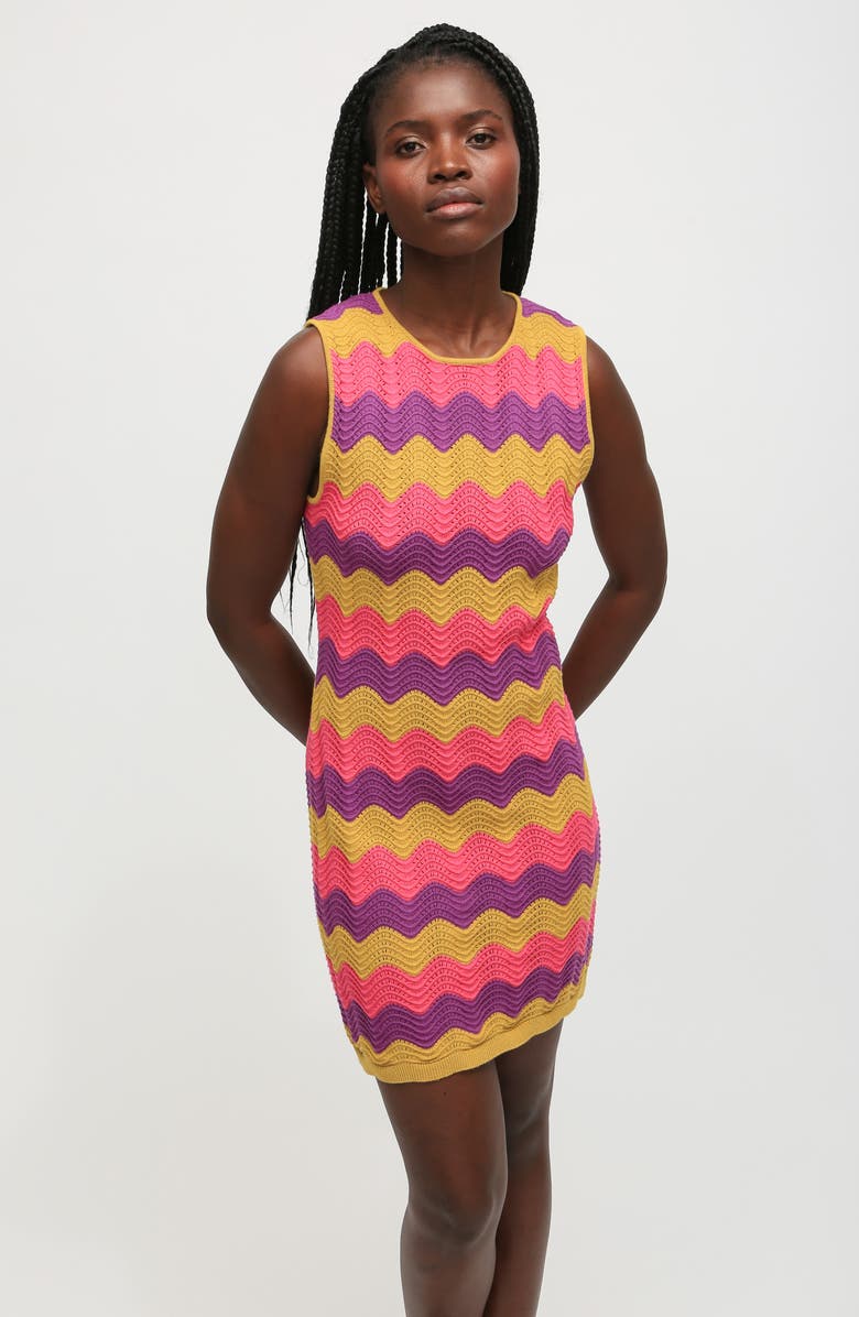 Electric & Rose Julia Pattern Knit Minidress, Alternate, color, 