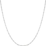 Spero London Twisted Curb Singapore Sterling Silver Chain