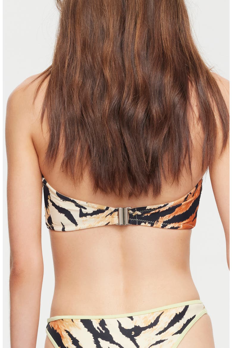 Bella Twisted Bandeau Bikini Top, Alternate, color, TIGER