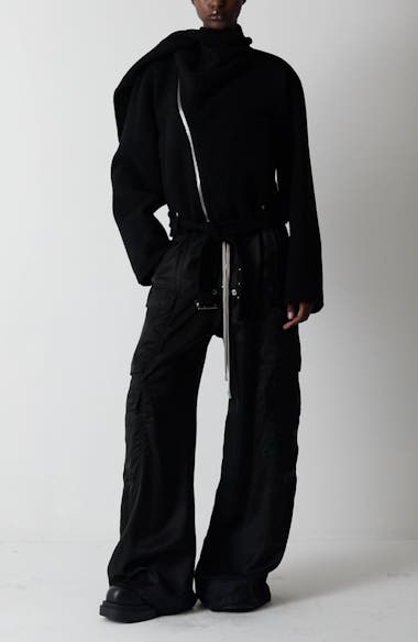 Rick Owens Concordians Cashmere Crop Flight Jacket | Nordstrom