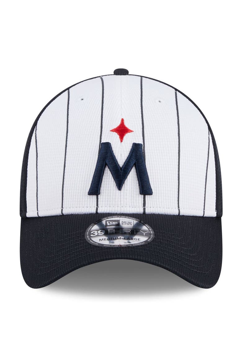 Men's New Era  White Minnesota Twins 2024 Batting Practice 39THIRTY Flex Hat, Alternate, color, White
