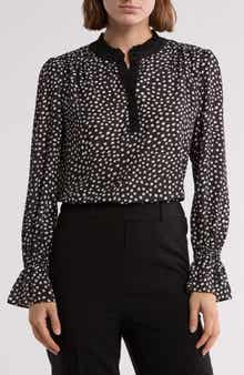 Georgette Button Front Top