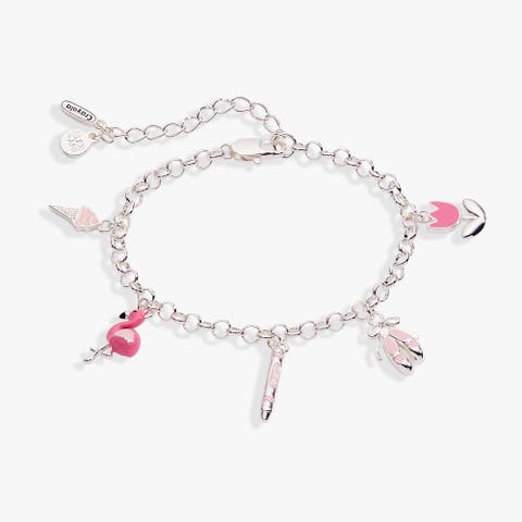 Crayola x Alex and Ani Fan Favorites Tickle Me Pink Charm Bracelet