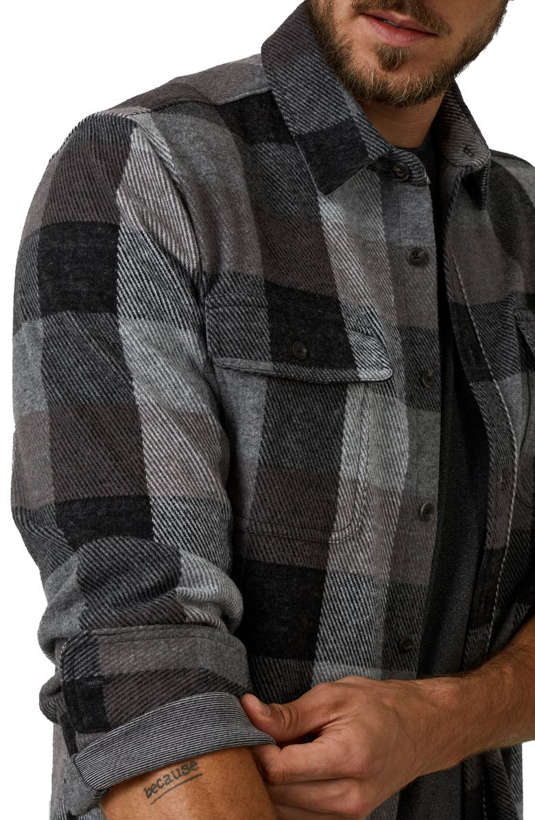 7 Diamonds Generation Plaid Stretch Flannel Button-Up Shirt, Alternate, color,