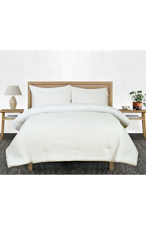 Full/Queen 3-Piece Waffle Comforter Set