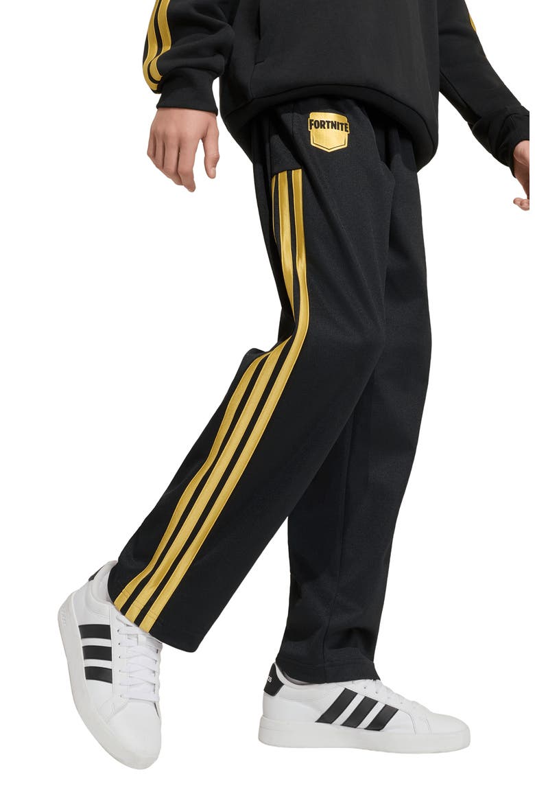 Kids' adidas Originals x Fortnite Track Pants, Alternate, color, BLACK/ GOLD MET.