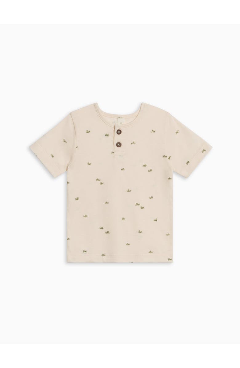 KENDI by Colored Organics Organic Reef Henley, Alternate, color, Grasshopper / Fern + Mint