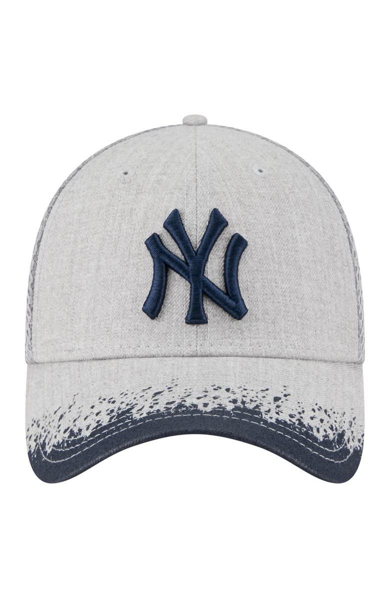 New Era Men's New Era Gray New York Yankees Visor Paint Splatter 39THIRTY Flex Hat, Alternate, color, Gray